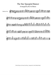 The Star Spangled Banner - Bari Saxophone