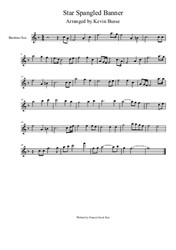Star Spangled Banner (4/4 time) - Bari Sax