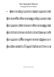 Star Spangled Banner (4/4 time) - Flute