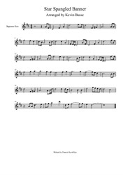 Star Spangled Banner (4/4 time) - Soprano Sax
