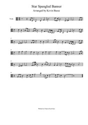 Star Spangled Banner (4/4 time) - Viola