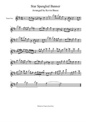 Star Spangled Banner - Solo by Kevin Busse for Tenor Saxophone